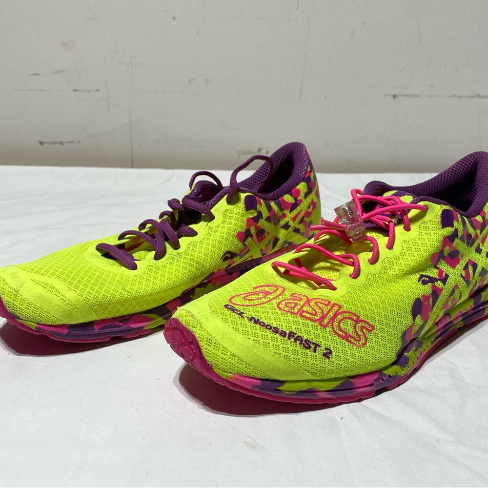 ASICS Gel-Noosa Fast 2 Womens Running Shoes Size 10 Multicolor Yellow Pink - Picture 2 of 12